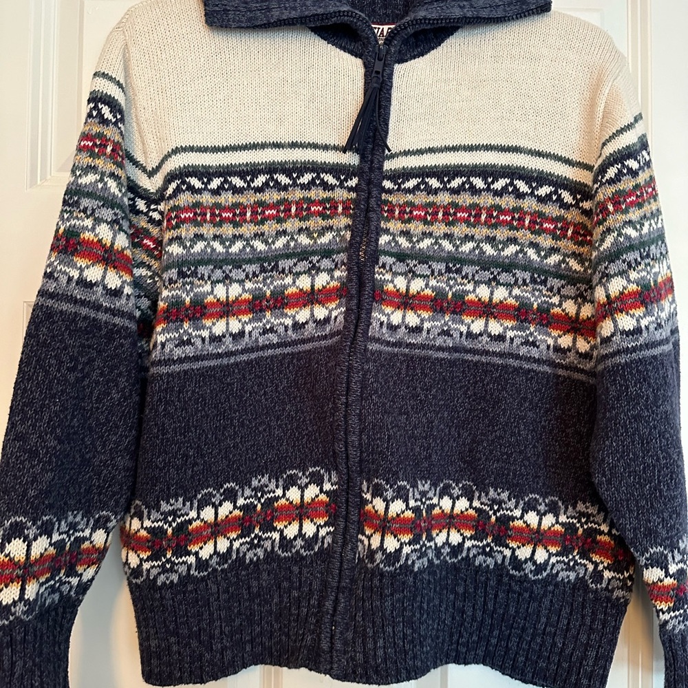 Tiara International Vintage Zip Up Sweater size Large - Picture 2 of 6